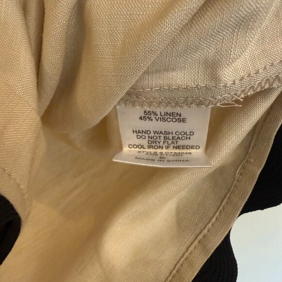 NWT Main Strip Ric Rac Linen Blend Top, Size Small - Picture 3 of 3